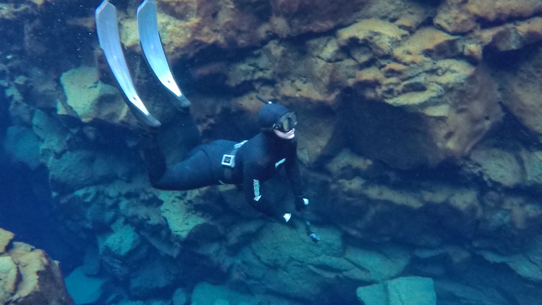 Freediver in Silfra