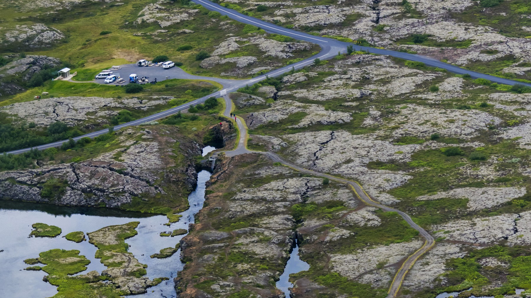 Areal photo of Silfra