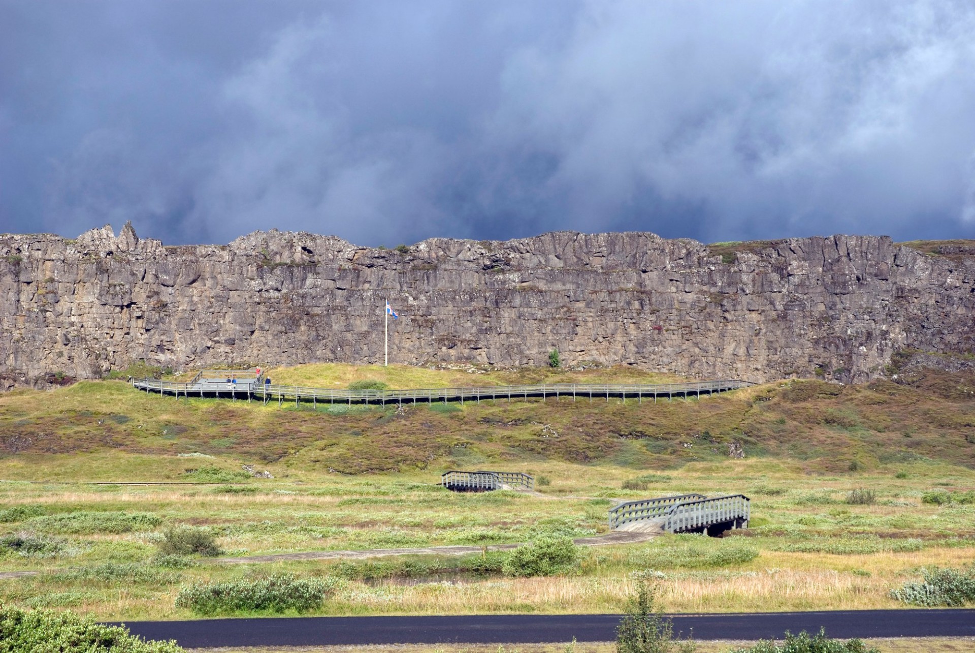 Almannagjá at Thingvellir National park in Iceland