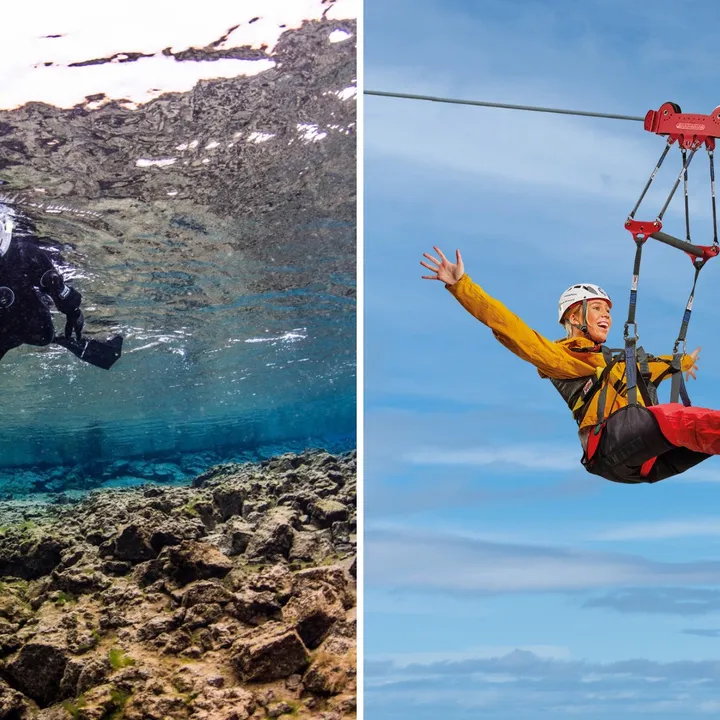 DIVE.IS Snorkeling Silfra and Mega Zipline combo