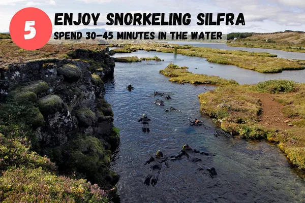 You will spend between 30-40 min snorkeling in Silfra.