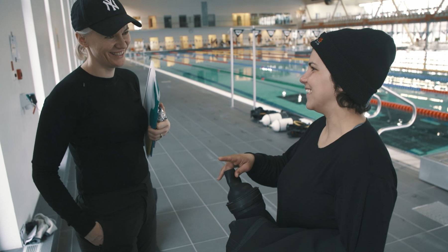 Kadri and Tania having fun during the Dry Suit Course dry-suit-course-video-dive-is