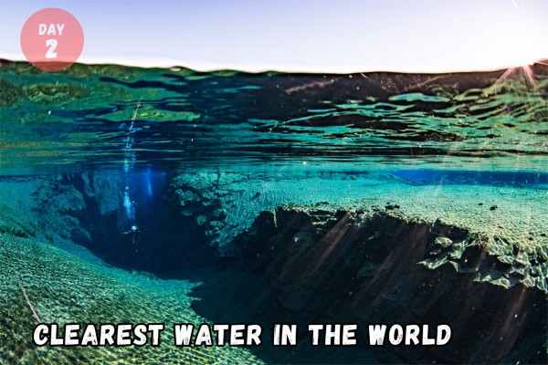 Silfra is one of the cleanest and clearest bodies of water in the world.