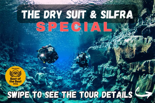 Swipe to view the tour details for the Dry Suit & Silfra Special.