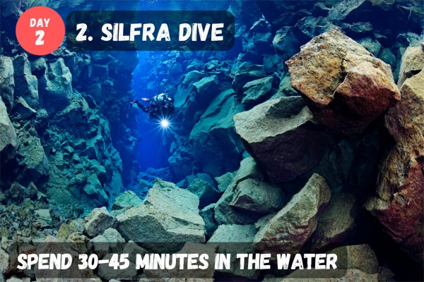 Spend about 30-45 minutes in the water during your Silfra dive.