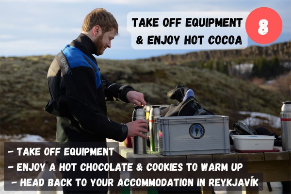 At the end of your tour, your guide offers you hot chocolate and cookies before heading back to the van to drop you off at your accommodation.