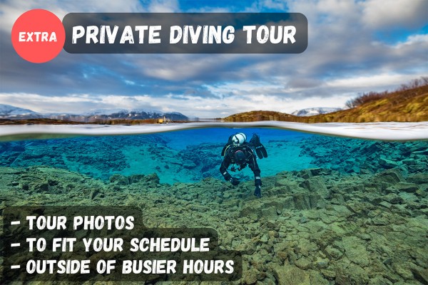 Book a private tour to fit your own schedule and experience Silfra outside of busier hours.