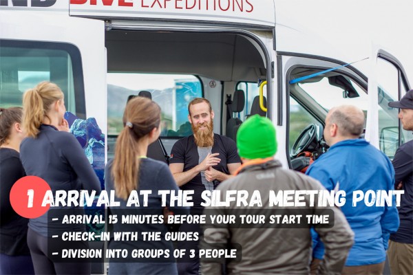 Arrive at the Silfra meeting point and check-in with your guide.