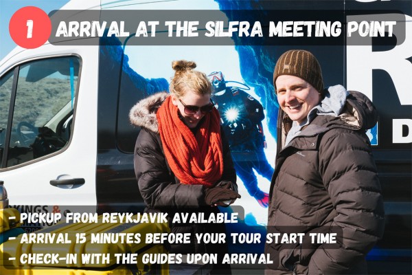 Arrive at the Silfra meeting point and check-in with your guide.