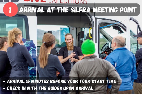 Arrive at the Silfra meeting point and check-in with your guide.