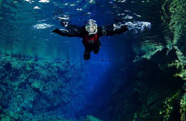 Snorkeling Silfra below the surface with DIVE.IS
