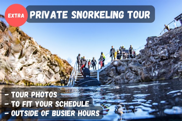 Book a private tour to fit your own schedule and experience Silfra outside of busier hours.